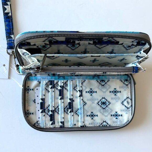 Lug Guild Collection Whirly RFID Wallet - Bargello Mountains Blue - Picture 3 of 7